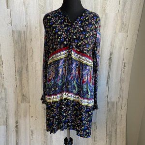 Umgee Size Small Floral Tunic Mini Dress Long Blouse